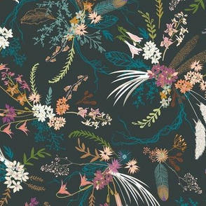 Sheba floral (dark) 