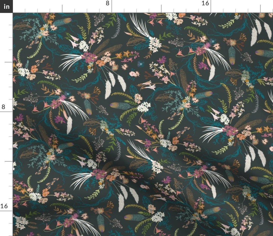 Sheba floral (dark) 