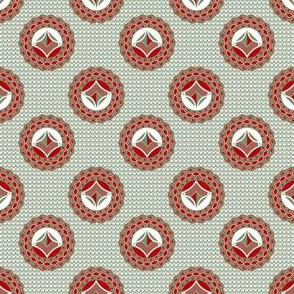 Admiral Medallions Gray and Red