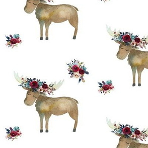 Bohemian Moose with Rose Wine Florals