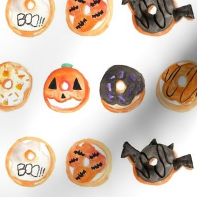Halloween Donuts Watercolor