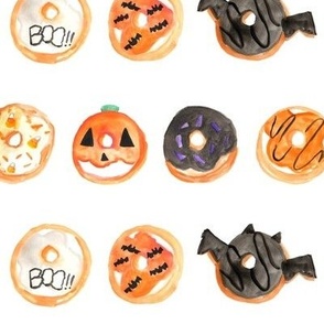 Halloween Donuts Watercolor