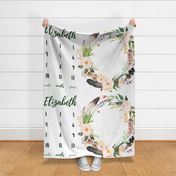 Bohemian Floral Forest Baby Milestone Blanket