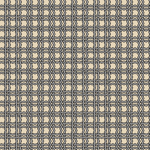 squiggle plaid - tan black