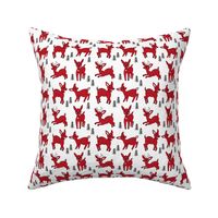 Reindeer christmas deer pattern red