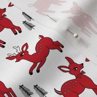 Reindeer christmas deer pattern red