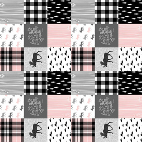 3" small scale - Fearfully and Wonderfully Made (90) - Moose Wholecloth (Pink, Grey, Black)