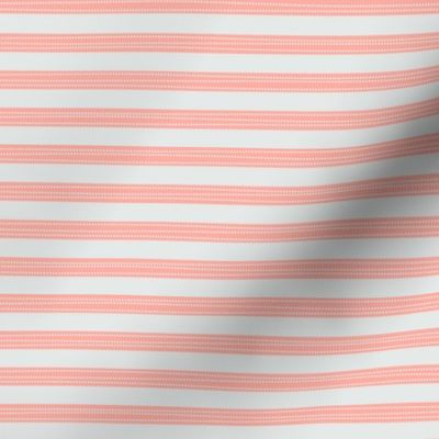 Stripes - Peach + Soft Gray - Georgia Collection