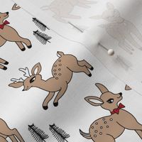 Reindeer christmas deer pattern  white