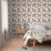 Reindeer christmas deer pattern light 