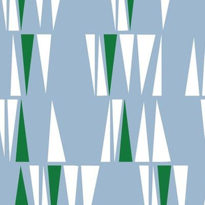 Triangles in blue and green