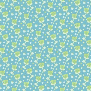 17-8AH Abstract flower geometric floral || Lime green teal blue Mint mid-century modern ocean water _ Miss Chiff Designs