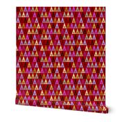 Carnival Flower Triangles - Red