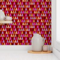 Carnival Flower Triangles - Red