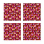 Carnival Flower Triangles - Red