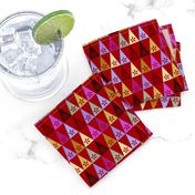 Carnival Flower Triangles - Red