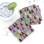 Carnival Flower Triangles - Stone Green