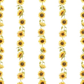 Strings of Watercolor Sunflowers