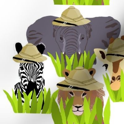 Safari_Animals_White