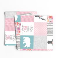 Dream big little girl whole cloth cheater quilt