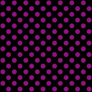 Black + Polka Purple Dots