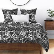 Bohemian Beautiful pattern Indian Elephant with ornamental.