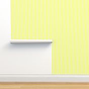 Cosy Kitchen Vertical Stripes - Narrow Lemon Frosting Ribbons with Snowy White and Sunbeam Yellow