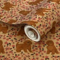 ruby Cavoodle cavapoo dog breed fabric cherry blossom