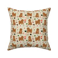 ruby Cavoodle cavapoo dog breed fabric sushi