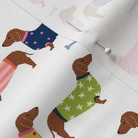 Dachshund red coat dog breed pet fabric pattern sweater