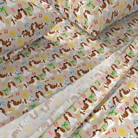 cavalier king charles spaniel beach fabric - bleheim cavalier - sand