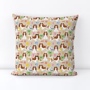 cavalier king charles spaniel beach fabric - bleheim cavalier - sand