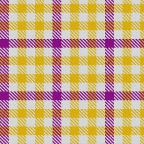 Purple Gold and White Plaid