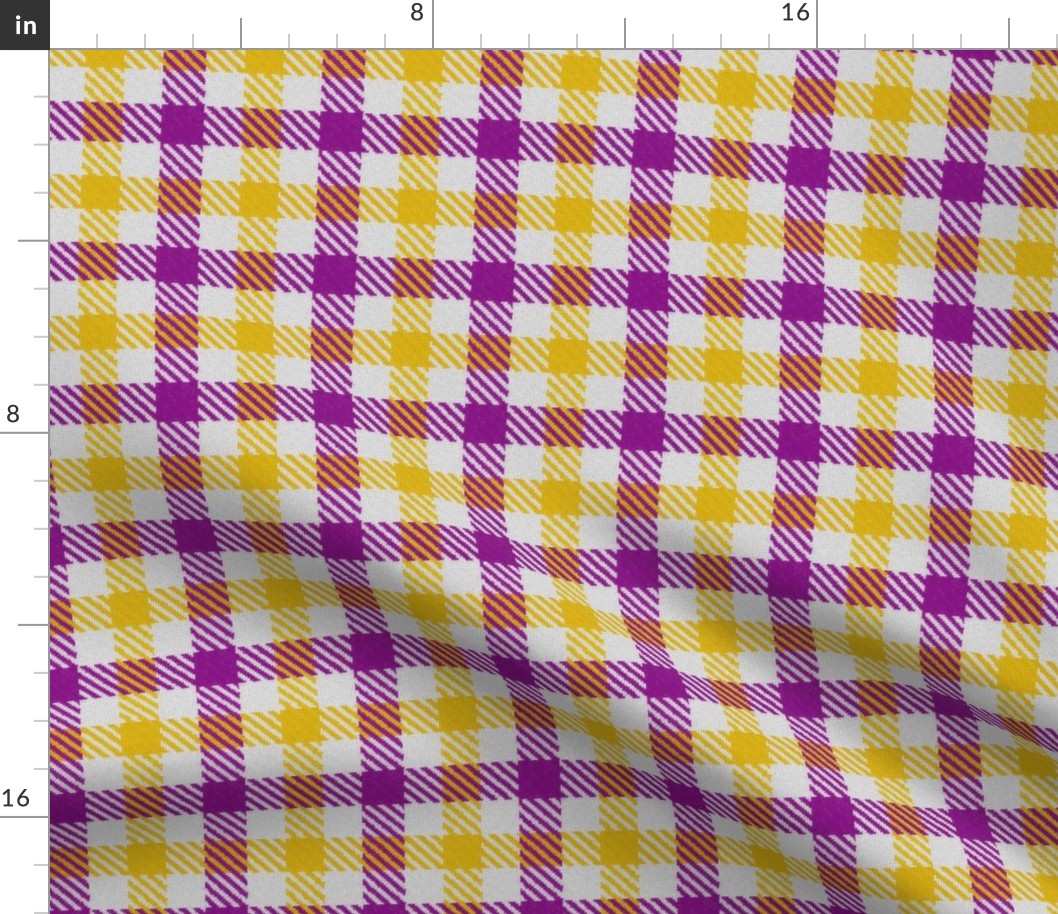Purple Gold and White Plaid 2