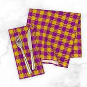 Purple and Gold Gingham Plaid