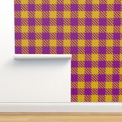 Purple and Gold Gingham Plaid