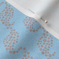 17-08V Abstract wave dots || Spots brown blue mid-century modern abstract 50s _ Miss Chiff Designs 