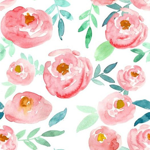 soft pink watercolor floral 