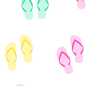 mixed colour flip flops-large