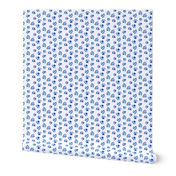 17-14C Large Dog Watercolor Paw Prints || Spots dots Royal Blue Pet Animal _Miss Chiff Designs 