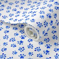 17-14C Large Dog Watercolor Paw Prints || Spots dots Royal Blue Pet Animal _Miss Chiff Designs 