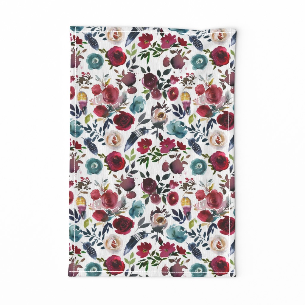 Rose Wine Boho Florals