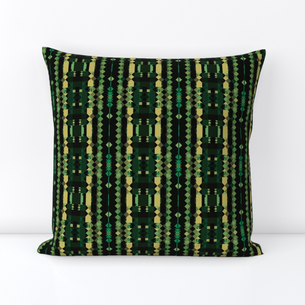 Forest Greens Tribal Stripe