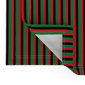 Quarter Inch Red, Black, Green Pan African Flag Vertical Stripes