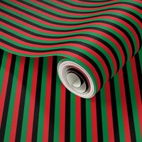 Quarter Inch Red, Black, Green Pan African Flag Vertical Stripes