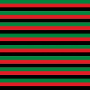 Quarter Inch Red, Black, Green Pan African Flag Horizontal Stripes