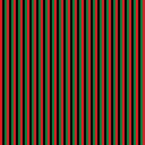 Pinstripe Red, Black, Green Pan African Flag Vertical (Eighth Inch)
