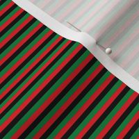 Pinstripe Red, Black, Green Pan African Flag Horizontal (Eighth Inch)