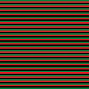 Pinstripe Red, Black, Green Pan African Flag Horizontal (Eighth Inch)