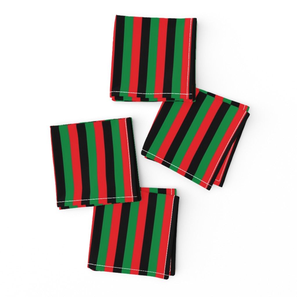 Red, Black, Green Pan African Flag Vertical (Half Inch)